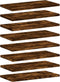 vidaXL - Wandschappen - 8 - st - 40x20x1,5 - cm - bewerkt - hout - gerookt - eikenkleur