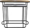 Fletcher consoles - 96x30x78/72x30x69 - Zilver/zwart/goud - set van 2