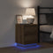 vidaXL - Nachtkastje - met - LED-lampen - in - Artisan - Eiken - 39x34,5x50 - cm