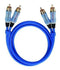 Oehlbach BEAT! INTERLINK Blue - Audio-cinchkabel 0.5m - Coaxiale opbouw - Blauw