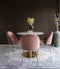 House Nordic Geneve Eetkamerstoel Velvet - Roze Messing - Set van 2