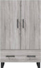 vidaXL - Hoge - kast - 69,5x31x115 - cm - bewerkt - hout - grijs - sonoma - eikenkleurig