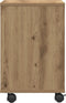 vidaXL - Printerstandaard - met - Wielen - Artisan - Eiken - 41x32x48 - cm