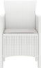 vidaXL - Tuinstoelen - met - Kussens - 2 - stuks - Wit - Poly - Rattan