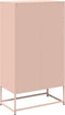 vidaXL - Hoge - kast - 68x39x123 - cm - staal - roze