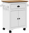 vidaXL - Keukentrolley - BODO - 72x45x80 - cm - wit - en - bruin