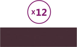 vidaXL - Wandpanelen - 12 - st - 1,08 - m² - 60x15 - cm - stof - paars