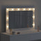 vidaXL - Make-upspiegel - met - LED-verlichting - - - Wit - 80x55x18 - cm