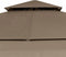 vidaXL - Prieel - met - uitschuifbare - daken - 180 - g/m² - 3x3x2,75 - m - taupe