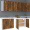 vidaXL - Hangkast - Lyon - 80x31x60 - cm - bewerkt - hout - gerookt - eikenkleurig