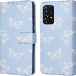 iMoshion Hoesje Geschikt voor Samsung Galaxy A52 (4G) / A52s / A52 (5G) Hoesje Met Pasjeshouder - iMoshion Design Bookcase smartphone - Blauw / Butterfly
