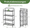 Coast - Opvouwbare 4-fasen metalen plantenstandaard - Verstelbare plank tot 40 kg - Zwart