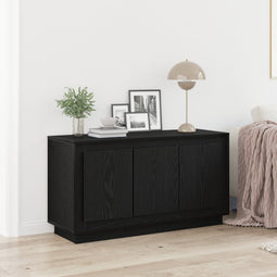 vidaXL - Sideboard - Zwart - Eiken - 102x35x55 - cm - Engineered - Wood