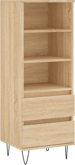 vidaXL - Hoge - kast - 40x36x110 - cm - bewerkt - hout - sonoma - eiken