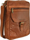 Leren A5 Crossbodytas met tabletvak - Nebraska - Brandy Cognac