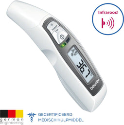 Beurer FT 65 - Infraroodthermometer - 6-in-1 meting voor oor en voorhoofd - Wit
