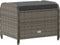 vidaXL - Tuinkruk - met - kussen - 58x46x46 - cm - poly - rattan - grijs
