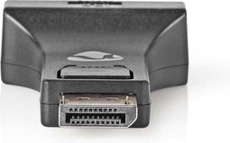 Nedis DisplayPort-Adapter - DisplayPort Male - DVI-I 24+5-Pins Female - 1080p - Vernikkeld - Recht - Rond - ABS - ABS - Zwart - Blister