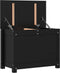 vidaXL - Opbergbox - zwart - 60x32x45,5 - cm - massief - grenenhout