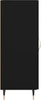 vidaXL - Dressoir - 34,5x34x90 - cm - bewerkt - hout - zwart