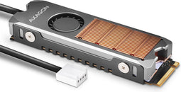 Axagon CLR-M2FAN - M.2 SSD Koeler met Ventilator - Tot 30°C Temperatuurverlaging - Grijs