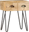 vidaXL - Nachtkastje - 40x30x50 - cm - massief - mangohout