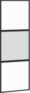 vidaXL - Schuifdeur - 76x205 - cm - gehard - glas - en - aluminium - zwart