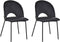 Set van 2 eetkamerstoelen COVELO Fluweel Zwart