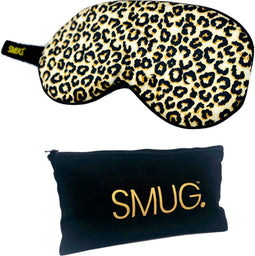 SMUG Slaapmasker met Opbergzakje - 100% Verduisterend - Verstelbaar Oogmasker in Satijn - Animal Print