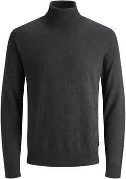 Jack & Jones Emil Knit Roll Neck - Heren Trui - Katoen/polyester - Grijs - Maat XXL
