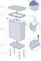 Curver Verto High - Prullenbak 54L - Touch-deksel - Roze