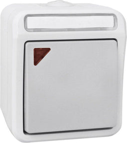 Peranova 102450 Pera Wisselschakelaar spatwaterdicht Lichtgrijs, Donkergrijs 1 stuk(s)