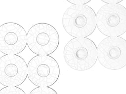 Antislipmat voor in de douche Transparant PVC 54 x 54 x 1 cm (6 Stuks)