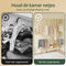 SoBuy KLS04-II-W - Telescopisch Kledingrek - Verstelbaar 209-311 cm breed 200-295 cm hoog - Wit