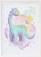 Schilderij Crochetts 33 x 43 x 2 cm Dinosaurus