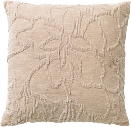 Dutch Decor FLORA - Kussenhoes met patroon 45x45 cm Pumice Stone - beige - met rits
