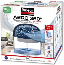Rubson AERO360 - Vochtopnemer - 2-in-1 Vochtvanger en Geurneutralisatie - Voor ruimtes tot 40 m² (1 stuk)