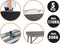 Camp Active Campingtafelset - Campingtafel 120x60 cm - Inklapbaar Lichtgewicht - Grijs (set van 4)