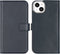 Selencia iPhone 14 Plus - Echt Lederen Bookcase - 3 Pashouders - Blauw