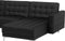 ABERDEEN - Hoekslaapbank met ottomaan 6 - Zwart - Links - Kunstleer