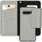 Selencia Hoesje Geschikt voor Samsung Galaxy S10 Hoesje Met Pasjeshouder - Selencia Surya 2-in-1 Uitneembare Vegan Lederen Bookcase - Grijs
