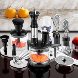 LAFE MULTI SET 10in1 Blender - Staafmixer - Elektrische Hakmolen & Handmixer - Foodprocessor - Turbo 1000W