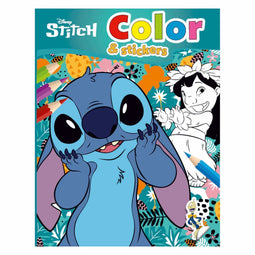 Stitch Kleurboek - Kleurboek met 32 kleurplaten en stickers - Multi kleuren