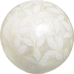 Ballen CAPIZ Decoratie Wit 10 x 10 x 10 cm (8 Stuks)