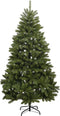 vidaXL - Kunstkerstboom - met - scharnieren - 300 - LED's - en - kerstballen - 210 - cm