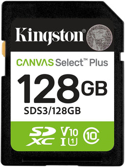 Kingston Canvas Select Plus Gen. 3 - SDXC 128GB - UHS-I tot 150MB/s - Class 10