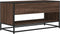 vidaXL - Tv-meubel - 91x40x46 - cm - bewerkt - hout - metaal - bruin - eikenkleur