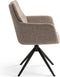 Furnihaus Milou - Draaibare Eetkamerstoel - Armleuning 360° draaifunctie - Taupe