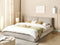 VINAY - Tweepersoonsbed - Taupe - 180 x 200 cm - Corduroy