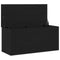 vidaXL - Opbergdoos - met - Deksel - Zwart - Eiken - 100x42x46 - cm - Gelaagd - Hout